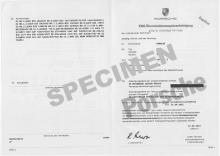 Certificado de Conformidad Europeo Porsche